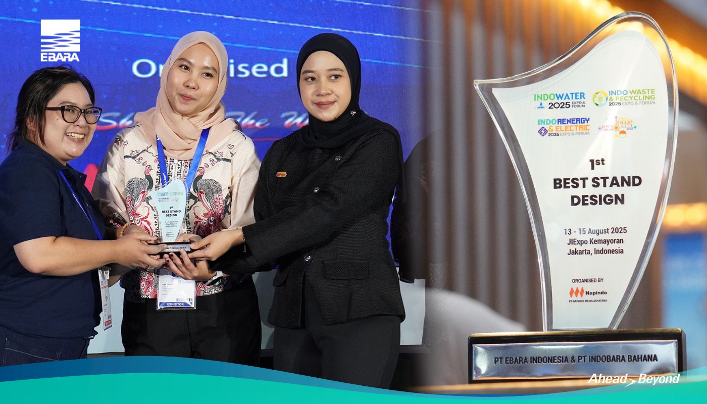 PT EBARA Indonesia Wins 1st Best Stand Winner – Indowater 2025